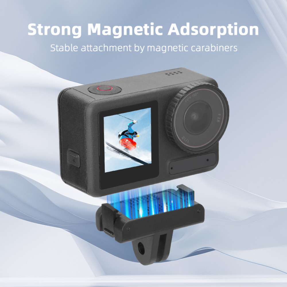 กล้องฐานแม่เหล็กสําหรับ DJI Osmo Action 4/Osmo Action 5 Pro Quick Release Dock พับอะแดปเตอร์แม่เหล็ก Dock Osmo Action 4/Osmo Action 5 Pro อุปกรณ์เสริม