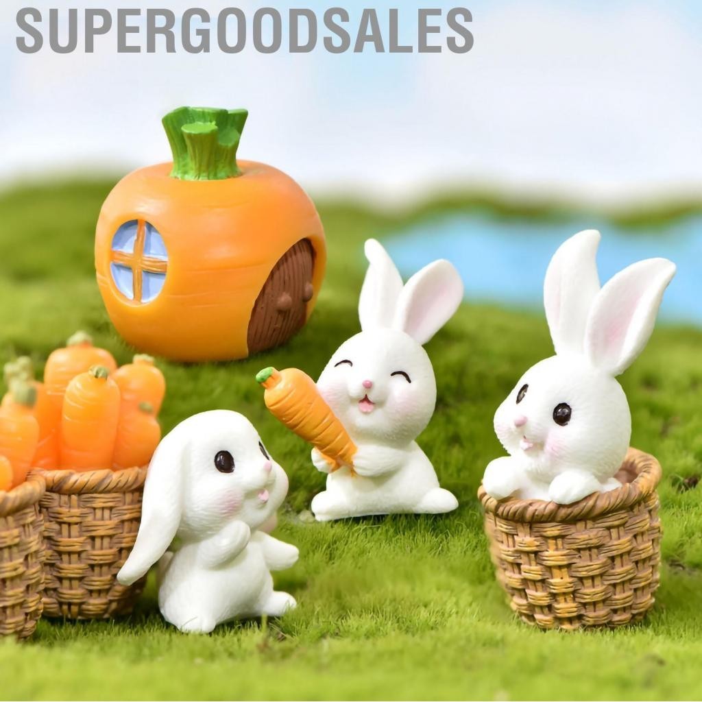 Supergoodsales ตุ๊กตาเรซิ่นเหมือนจริงไม่มีกลิ่นน่ารักการ์ตูนตกแต่งขนาดเล็กเครื่องประดับรูปปั้นสำหรับห้องนั่งเล่นสวนห้องนอน
