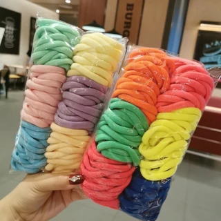 50ชิ้น/100ชิ้นชุดผูกผมสําหรับเด็กแฟชั่นเกาหลีที่เรียบง่ายยืดหยุ่นสูงยางรัดอุปกรณ์ผมเด็ก