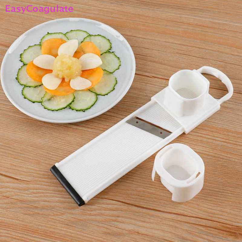 Eas 2 In 1 ขิงเครื่องตัดกระเทียมคู่มือหั่นบดขี้เกียจสองด้านผัก Cutg Chopper Home Kitchen Gadgets Ate
