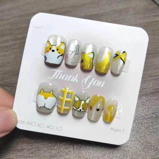 10 ชิ้น/เซ็ตแมวตาเล็บปลอมเล็บปลอมที่ทําด้วยมือสายรุ้งสีออกแบบเล็บปลอมด้วยกาว