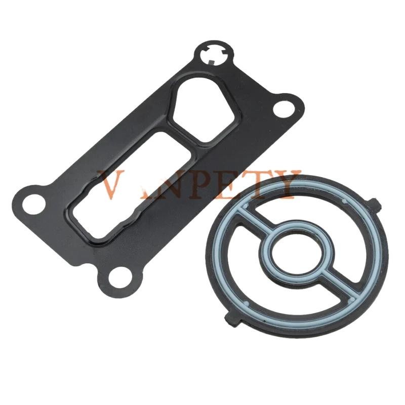 CCARPART 1S7Z6A642AAA LF0214342 LF LF0214700 2 ชิ้นเครื่องยนต์น้ํามัน Cooler กรองปะเก็นซีล Fit สําหร