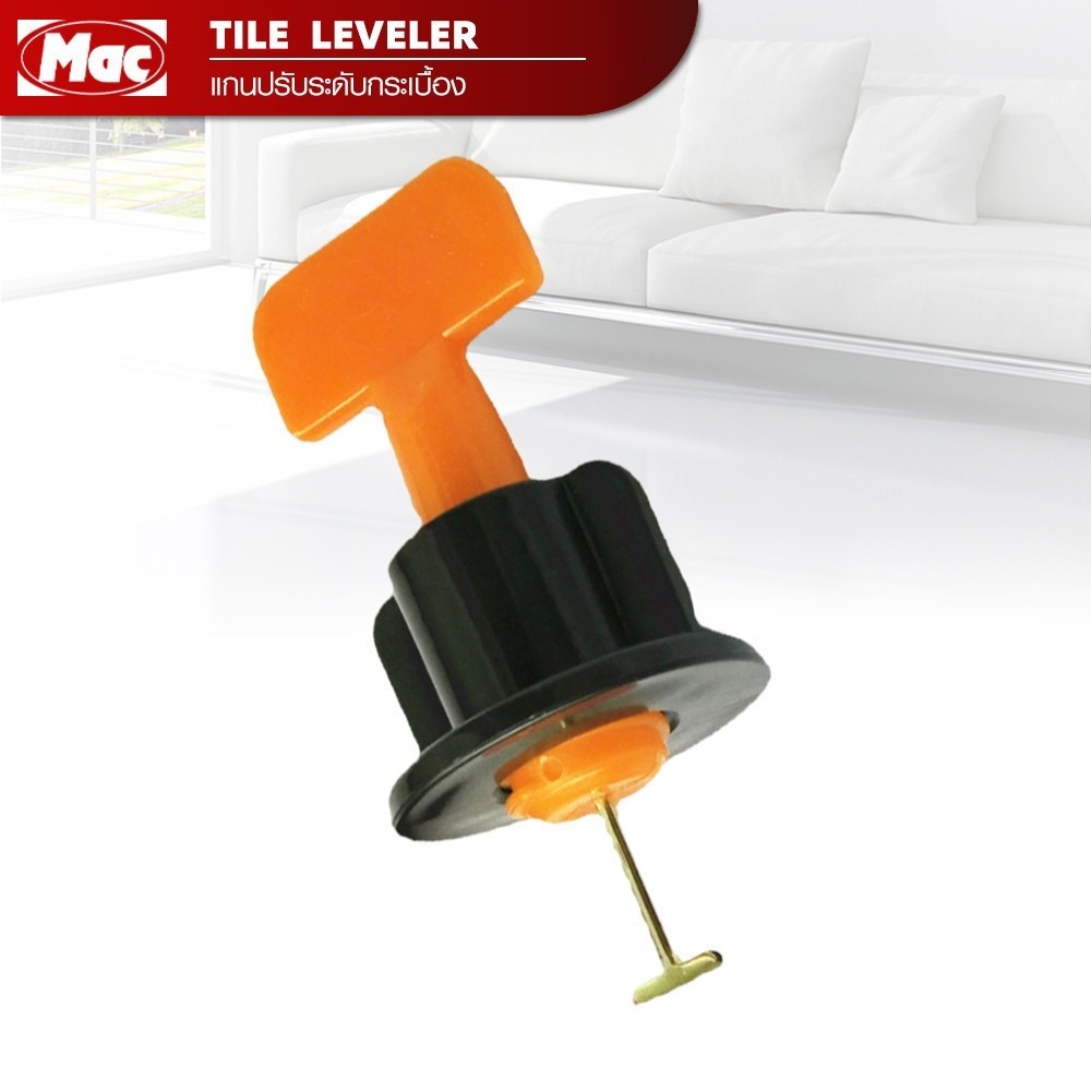 Ghouse Online MAC ตัวปรับระดับกระเบื้อง Type-T ขนาด 1.0X2.6X7 ซม. รุ่นTL01-1 สีส้ม (50ชิ้น/ถุง) สินค