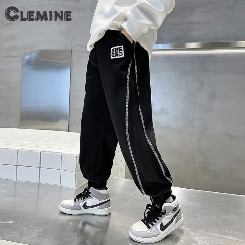 Clemine boys กางเกงเด็กฤดูใบไม้ร่วง sweatpants เด็กชายหลวมกางเกงลําลอง