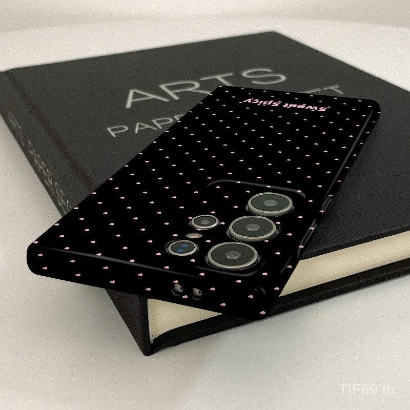 เคสมือถือซัมซุงแบบเต็มหน้าจอสีชมพูหวานเย็นสำหรับ S23 S24 PLUS A03 Core เคสมือถือ A55 A14 A24ป้องกัน 