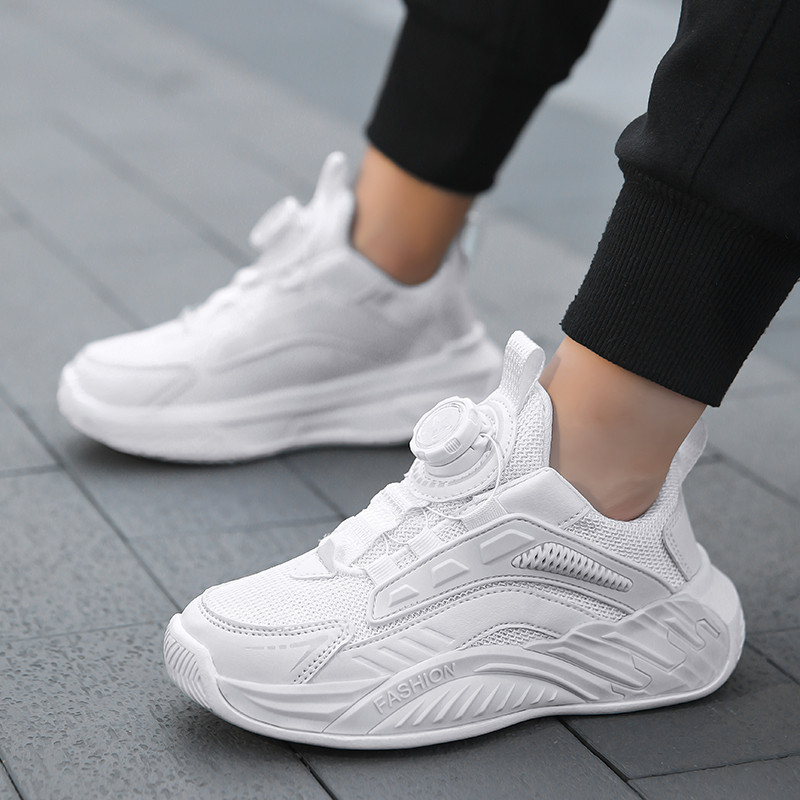 Kids White Sneakers Boy School Shoes