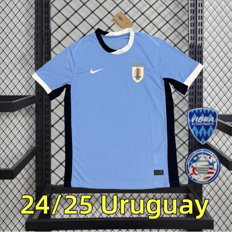 24/25 Uruguya เสื้อฟุตบอลแขนสั้นคุณภาพสูง ไซส์ S-4XLr