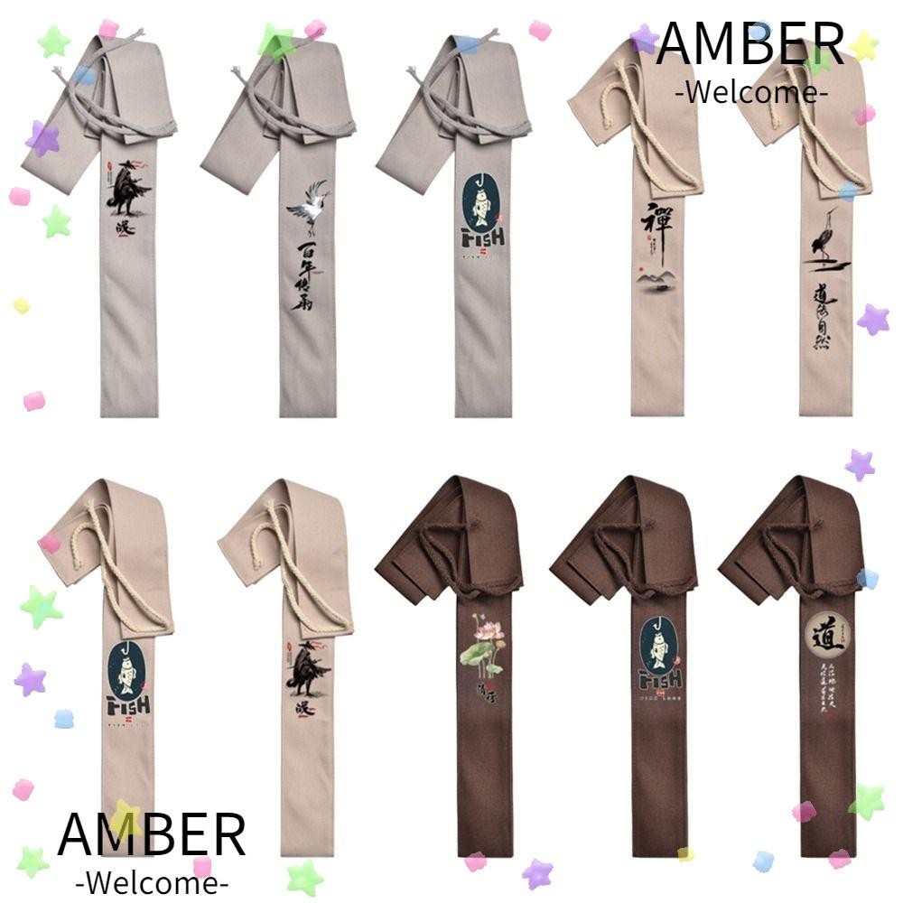 Amber กระเป๋าเก็บอุปกรณ์ตกปลา, กระเป๋าใส่คันเบ็ดความจุขนาดใหญ่มัลติฟังก์ชั่น, กระเป๋าใส่คันเบ็ดผ้าใบแบบพกพาแบบพับได้มัลติฟังก์ชั่นเดินป่าเดิน