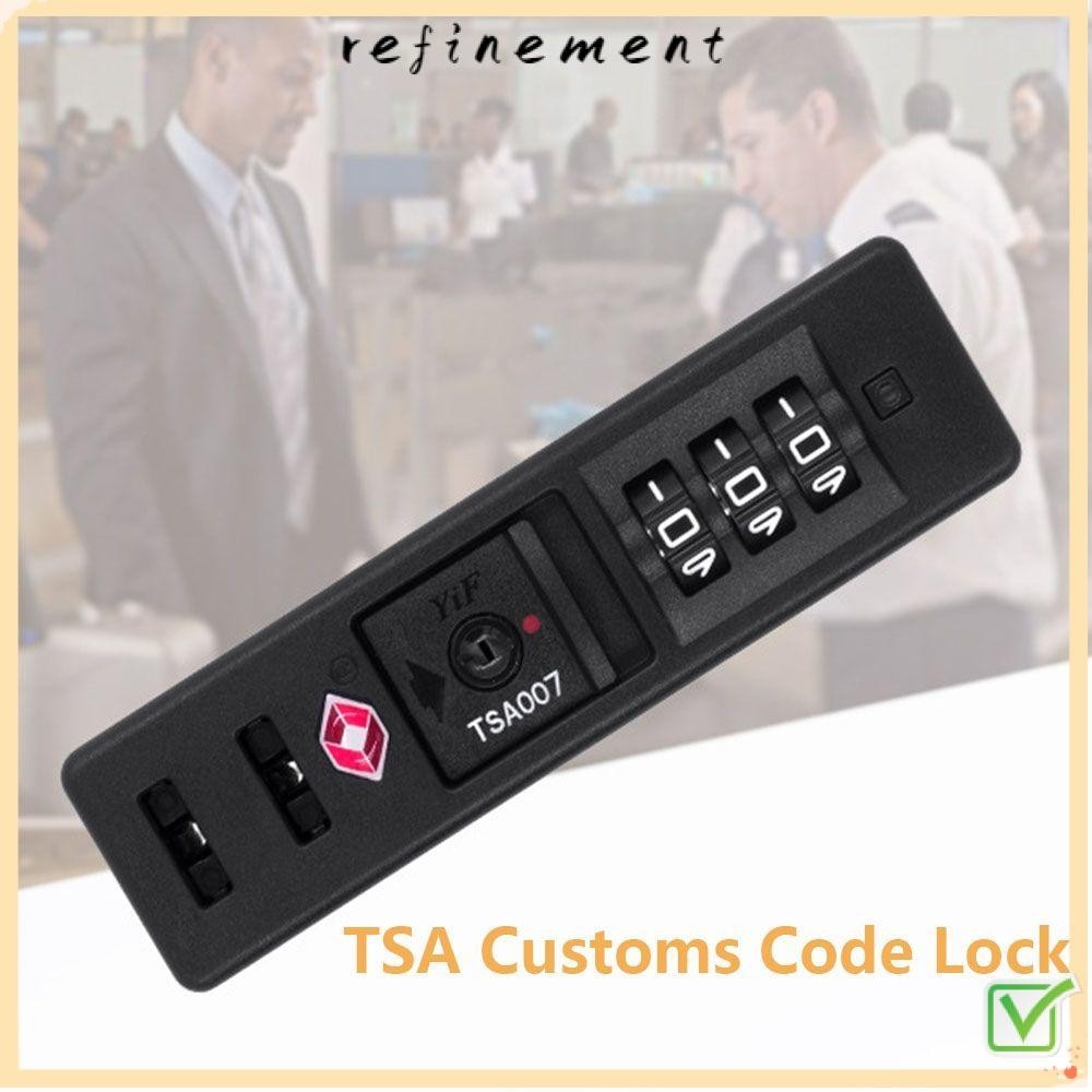 Refinement กุญแจล็อกรหัสศุลกากร TSA ป้องกันสภาพอากาศ ปลอดภัย