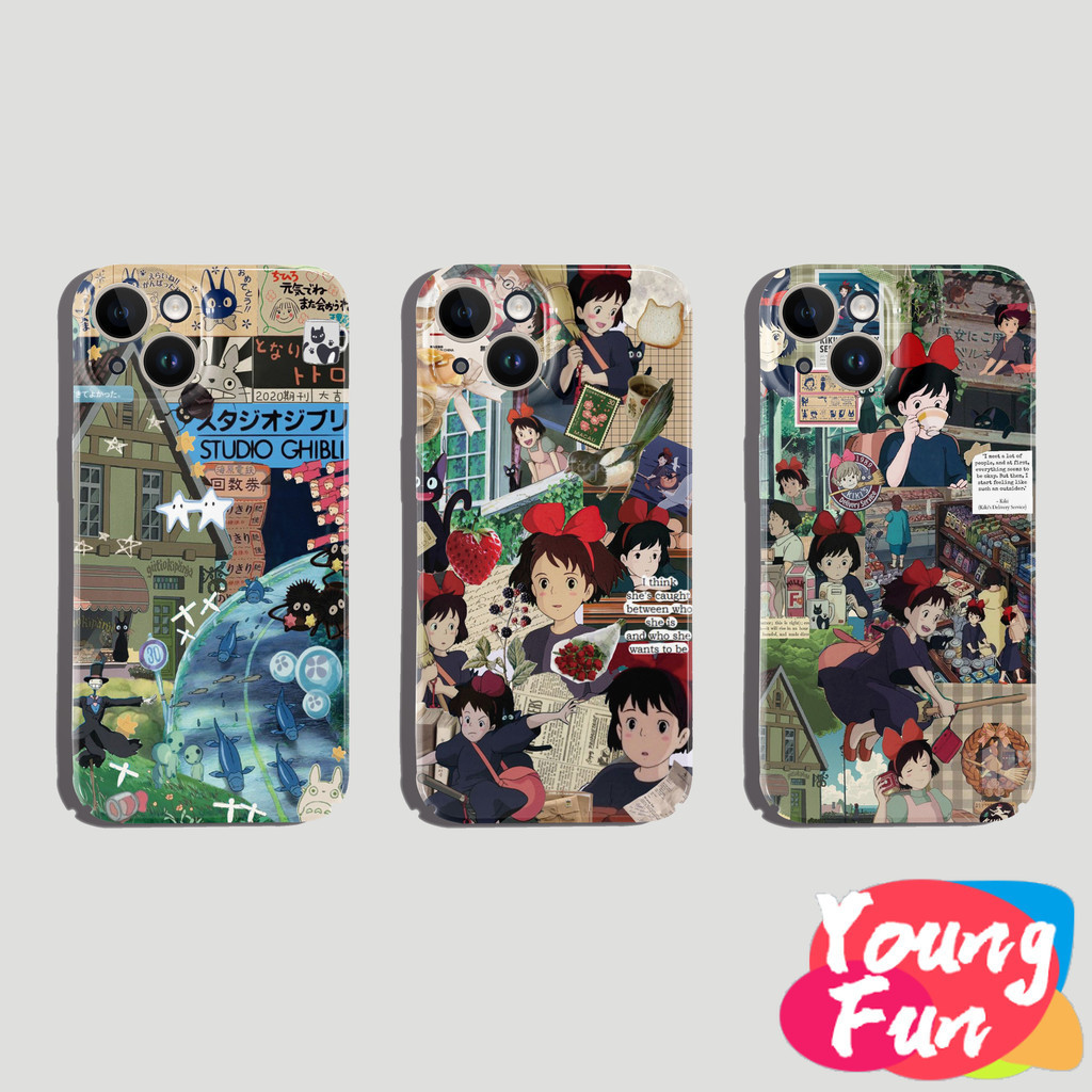 มิยาซากิ บริการจัดส่งของ Kiki เคส redmi หมายเหตุ11 10 9 8 Pro Redmi 10C 9A 9C 9T 10A Xiaomi 12 11 Lite 11 10T 11T Poco X3 X4proเคลือบเงาTPUนุ่มกันกระแทกกล้องป้องกัน