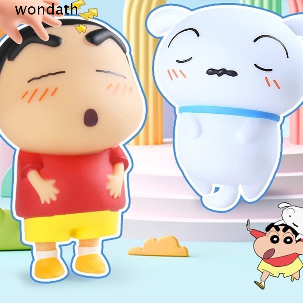 Wonda โคมไฟกลางคืนขนาดเล็ก, อุปกรณ์ป้องกันดวงตาสามระดับ Crayon Shin Chan Night Light, น่ารักข้างเตียงตกแต่งของขวัญ Touch Sensing Crayon Shin Chan Light Home