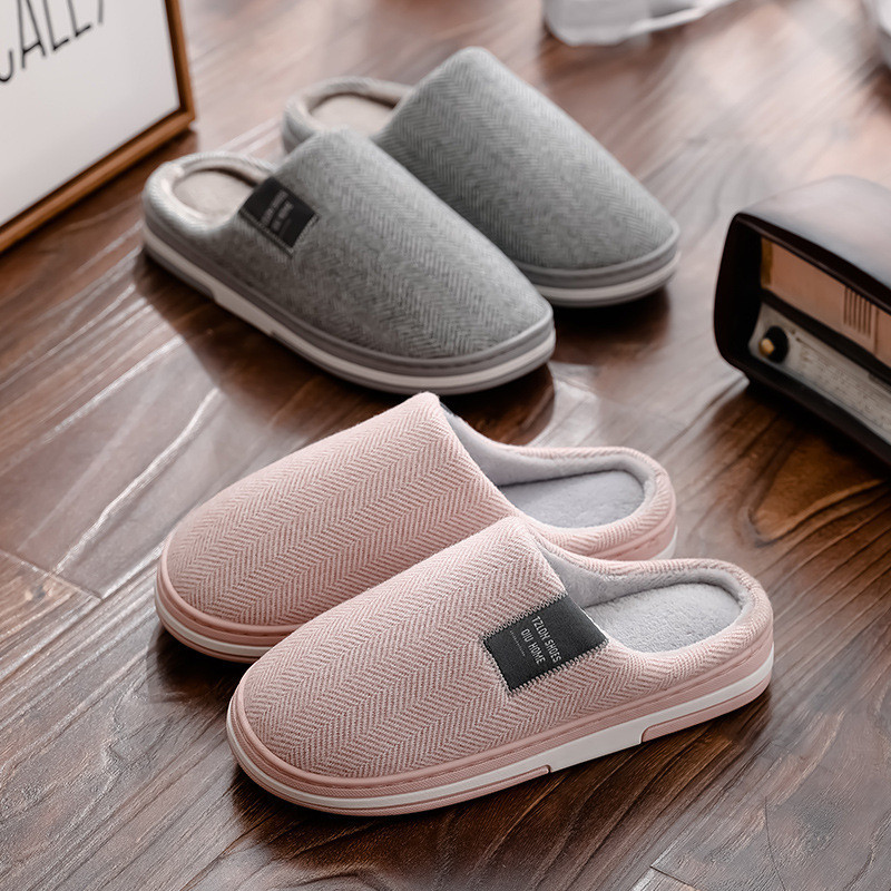 Wekla รองเท้าแตะในร่มผู้ชายรองเท้าในครัวเรือนฤดูใบไม้ร่วงฤดูหนาว Soft-Soled รองเท้า Anti-Slip Warm Warm Plush รองเท้าแตะ 181