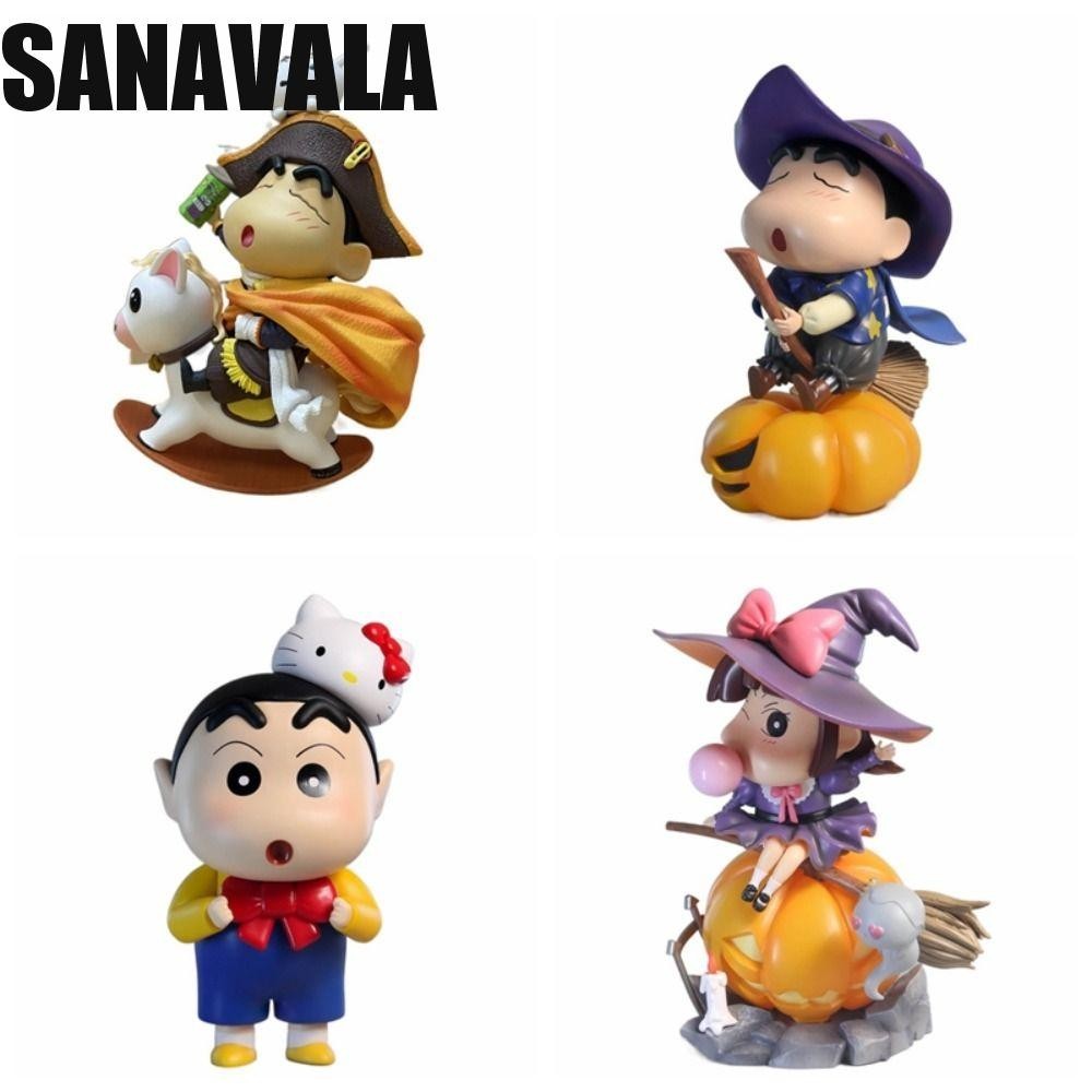 Sanavala Crayon Shin-Chan อะนิเมะรูป,ฟักทองฮาโลวีน Shin-Chan Action Figure, Mini คอสเพลย์เครื่องประดับ Pvc อะนิเมะ Crayon รูปของเล่นเดสก์ท็อปตกแต่ง