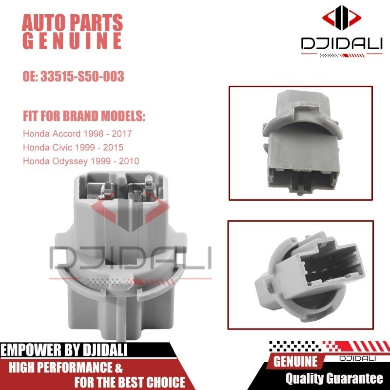 ไฟท้ายเบรคหลอดไฟด้านหลังซ็อกเก็ตสําหรับ Honda Accord Civic Fit Odyssey 33515-S50-003