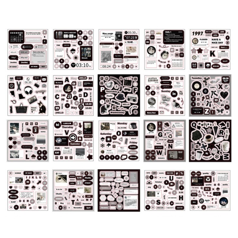 Seng 20Sheepts Scrapbooking Decals Scrapbooking สติกเกอร์ตกแต่งความงามสติกเกอร์สําหรับ Scrapbooking ไดอารี่ Planner Jou ราคา ถูกที่สุด ดีลบีเคเค แกลเลอรีภาพที่ 3