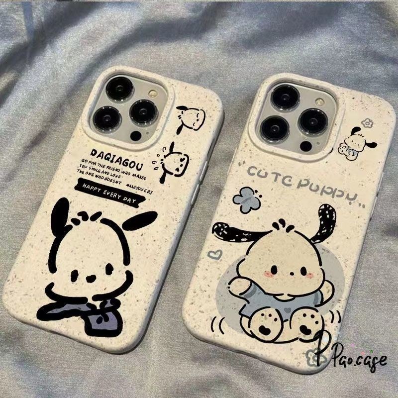 น่ารักมีความสุขเคส Pochacco เข้ากันได้กับ IPhone 11 7Plus XR 13 15 14 12 Pro Max 6s 6 Plus XS X MAX 8Plus ปกอ่อน