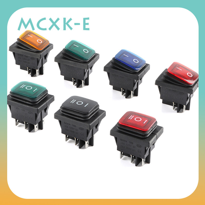 เคซีดี4 สวิตช์โยกสีดํา/สีแดง/สีเขียว/สีฟ้า/สีเหลือง4/6 หมุด 2/3 เกียร์ 20ก เงินติดต่อกันน้ําปุ่มกดสวิตช์