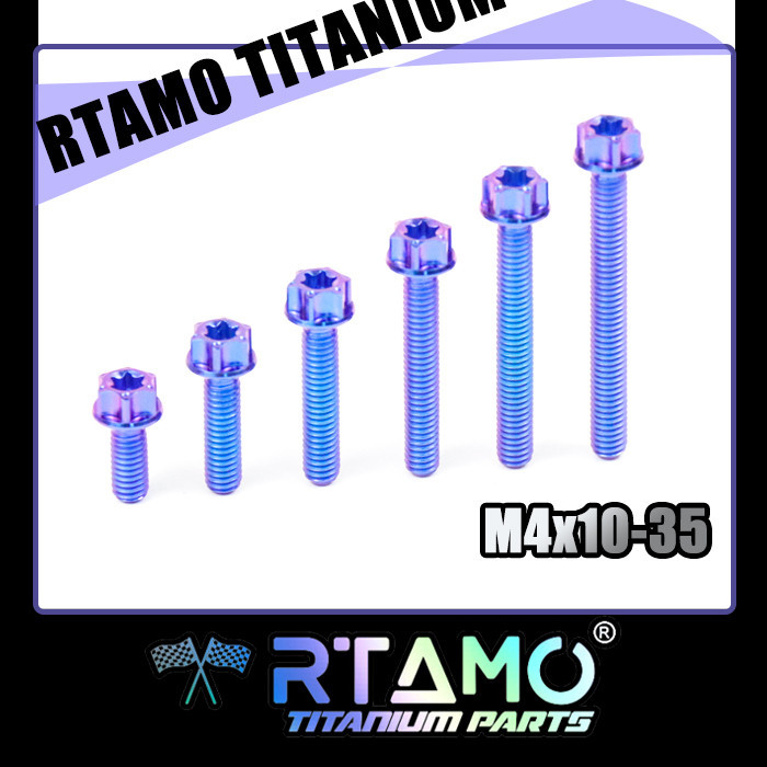 RTAMO Titanium Gr5 M4(#6)x10-35L 7.5D น้ํามันเบรก น้ํามันถัง กระบอกสูบ Xmax Forza Pcx160
