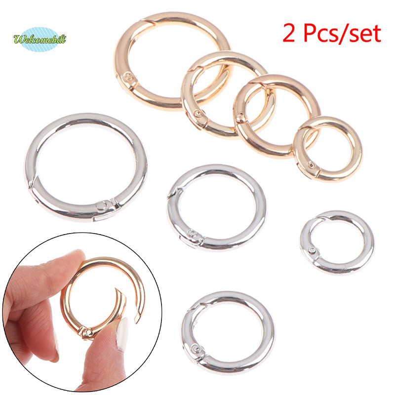 [ยินดีต้อนรับ] 2 ชิ้นโลหะฤดูใบไม้ผลิ O-แหวนหัวเข็มขัดคลิป Carabiner กระเป๋าถือกระเป๋าอุปกรณ์เสริมใหม่