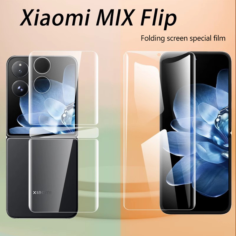 ฟิล์มภายใน 4in1 + ฟิล์มไฮโดรเจลด้านหน้าสําหรับ Xiaomi Mix Flip Screen Protector ฟิล์มป้องกัน