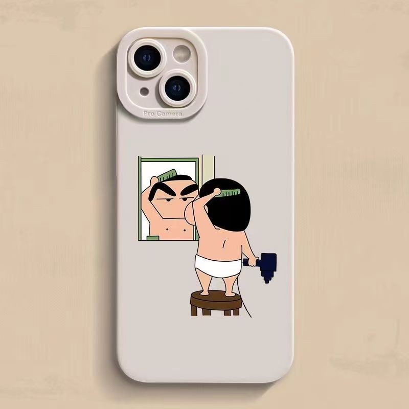 Iphone Comb ผมของคุณและดูในกระจก Shock-absorbable เคสโทรศัพท์สําหรับ 7 7plus 8 8plus Xs Xr 11 12 13 14 15 Pro Plus Promax