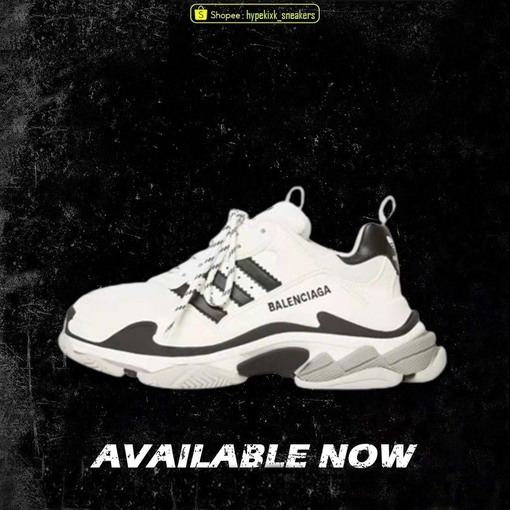 Balenciaga x Adidas Triple S White Black 710021W2ZB19112 ( Originals Quality 100% ) Balenciaga Sneak