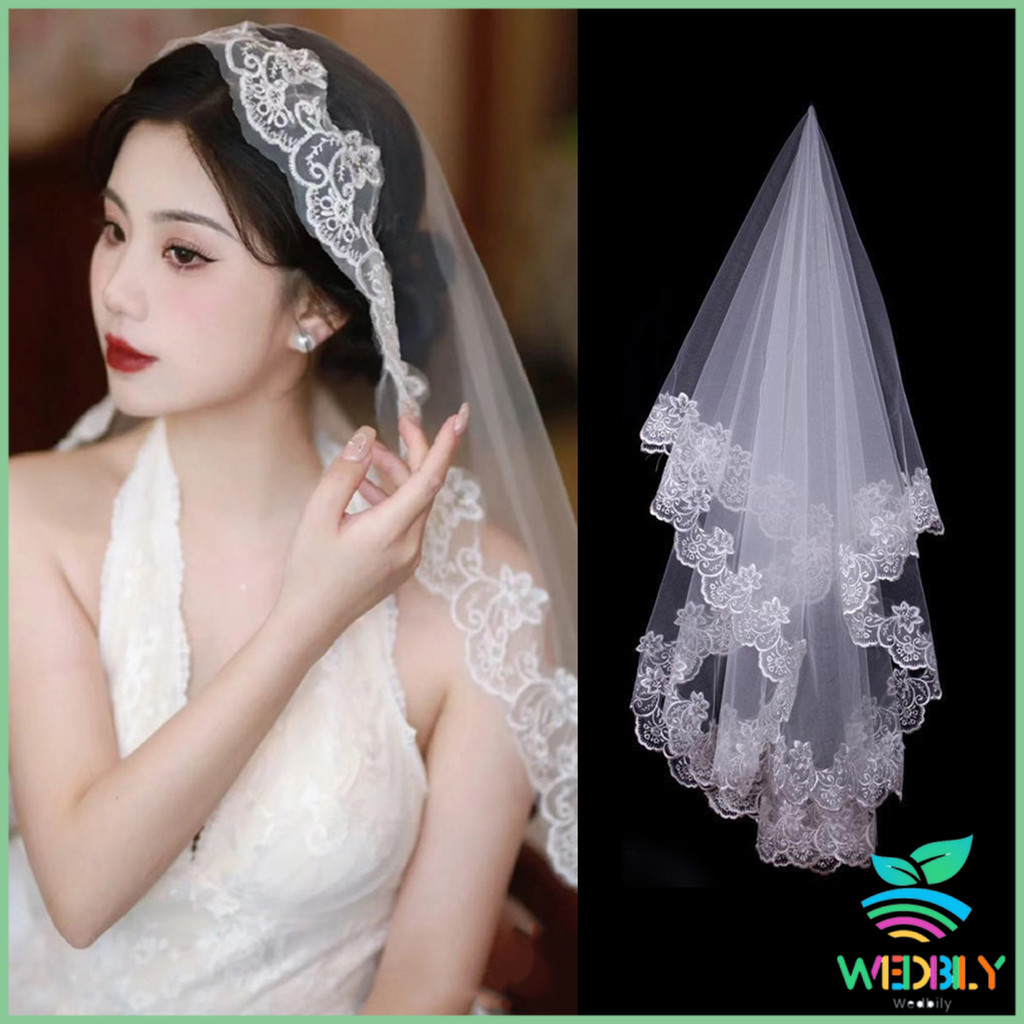 ผ้าคลุมเจ้าสาว งานแต่งงาน  ปาร์ตี้สละโสด ชุดธีมเจ้าสาว bridal veil