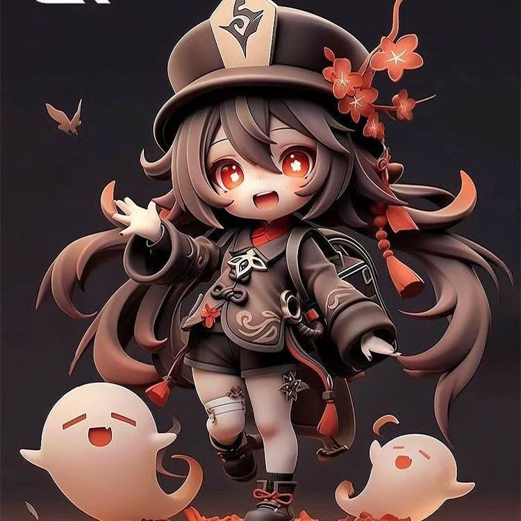 Genshin Impact Q-version Xiao Hu Tao, Gan Yu, Yae Miko และเครื่องประดับตุ๊กตา Elaina