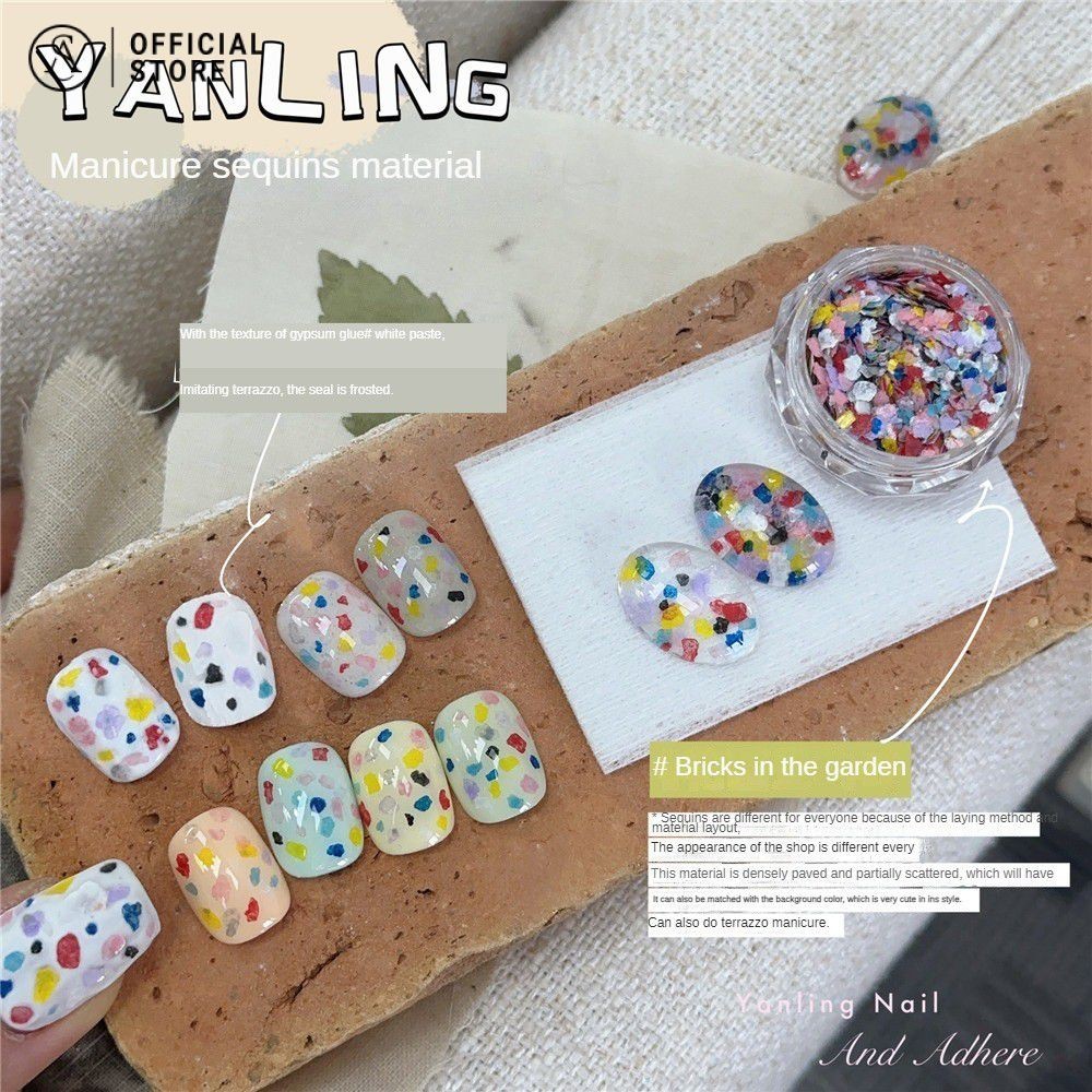 เลื่อมเล็บ แวววาวไมกาเปลือกเลื่อม DIY อุปกรณ์เล็บ สําหรับตกแต่งเล็บ
