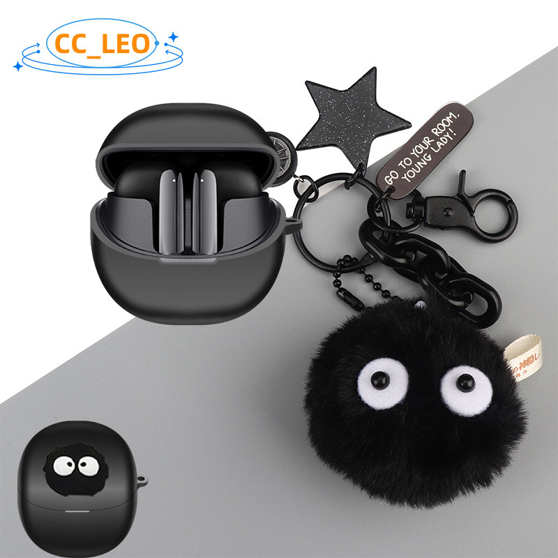 For QCY MeloBuds Pro Case Cute QCY HT08A Silicone Soft Case Cartoon Doraemon Keychain Pendant QCY Me