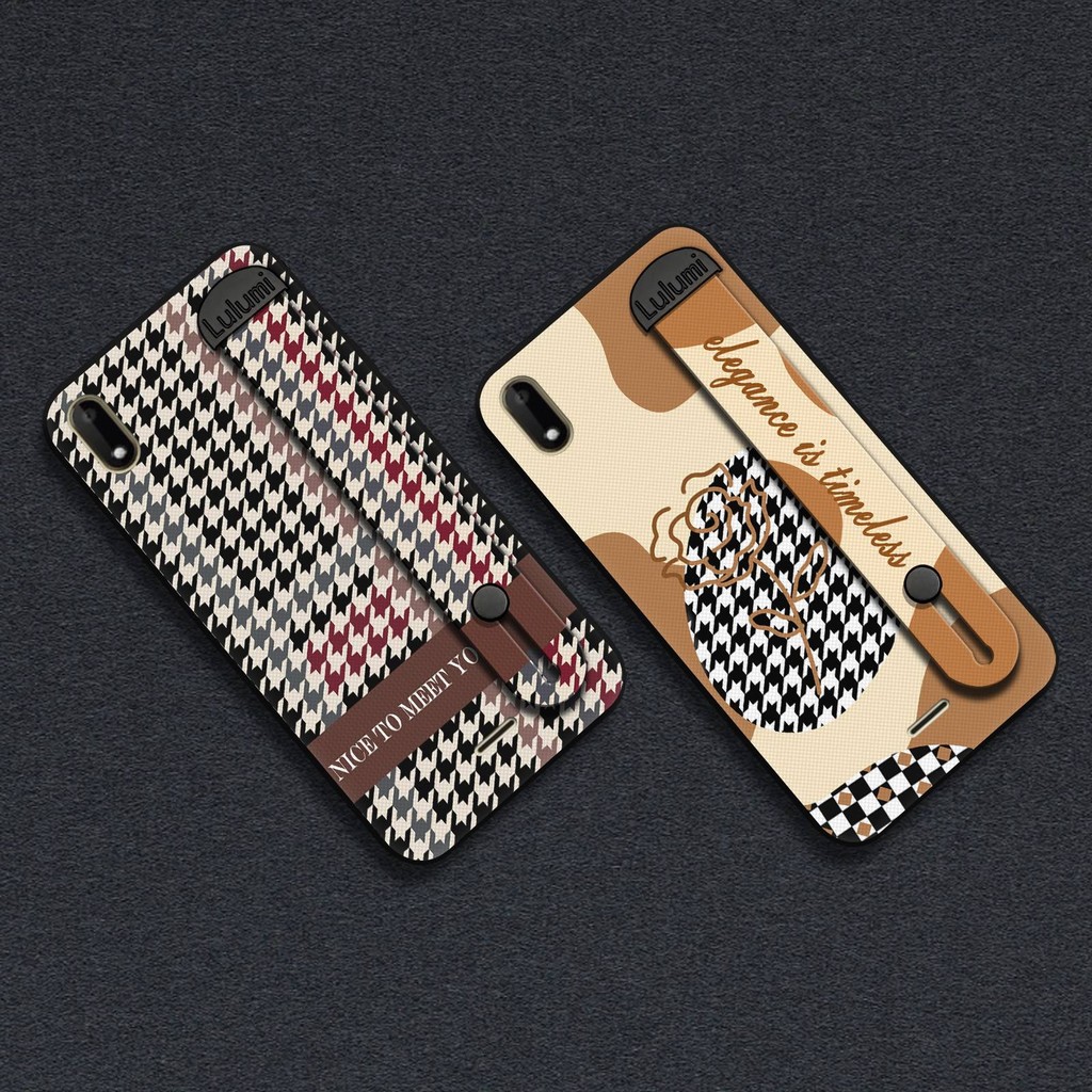 Kickstand Shockproof Phone Case For Wiko Sunny 4/Y50 Wrist Strap geometry Anti-knock commerce masculine Durable Back Cover