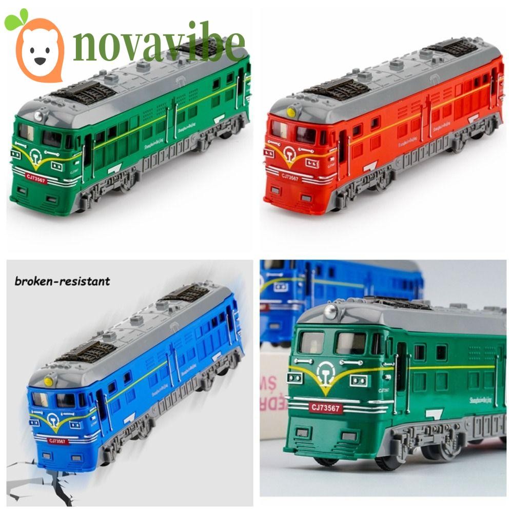 ของเล่นรถราง โนวาวีเบ,การศึกษาขนาดเล็กเฉื่อยรถไฟรุ่น,เด็กวัยหัดเดินพลาสติกดึงกลับหลายสีรถไฟรถของเล่นเด็กของขวัญ