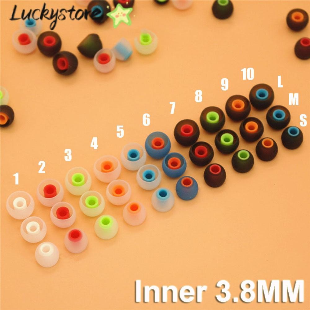 Lucky จุกหูฟังอินเอียร์ ซิลิโคนนิ่ม 3.8 มม. แบบเปลี่ยน 12 ชิ้น