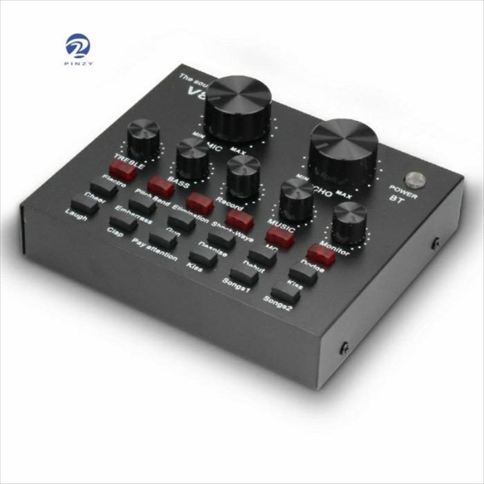 Soundcard V8 Mixer - Bluetooth Audio USB External Soundcard Live