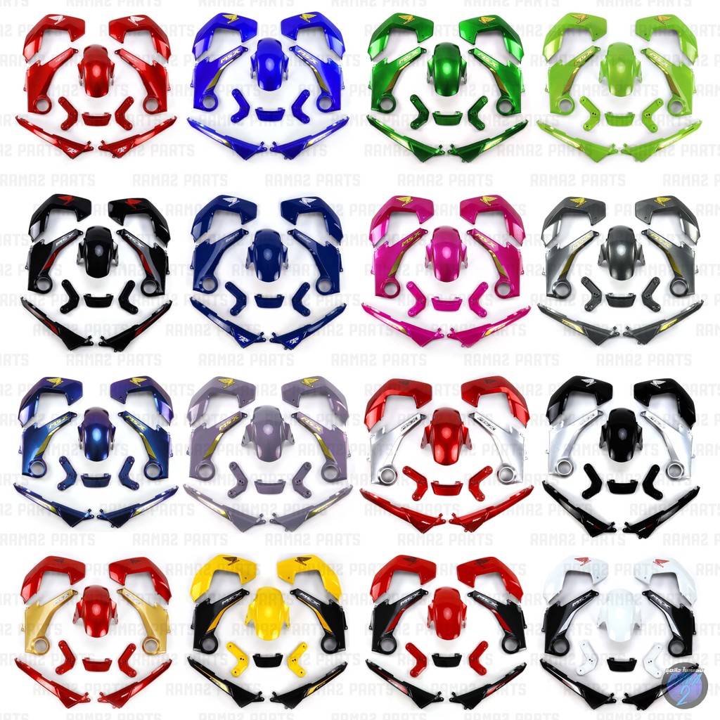 Rama2Parts ชุดสี MSX ตัวเก่า ชุดสีMSX 125 รุ่นแรก ปี2012-2015 (ชุด10ชิ้น) ชุดสี msx125 ตัวเก่า เฟรม 