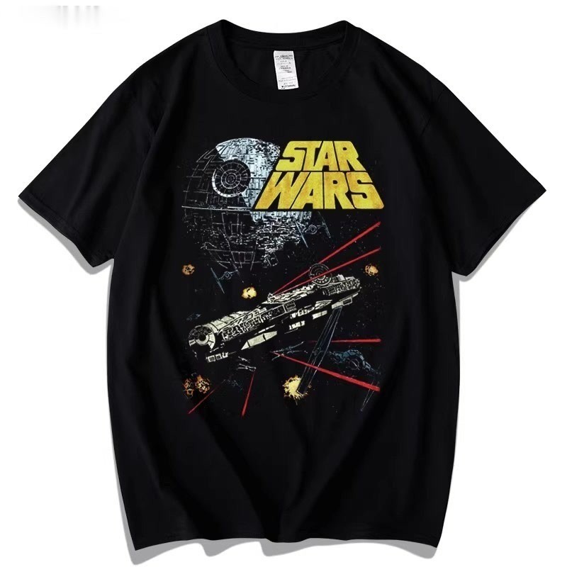 [พร้อมส่ง] แบรนด์ใหม่ของ. Wars Star Wars Commemorative Edition Star Wars ผ้าฝ้ายแขนสั้นชุดฤดูร้อน Da