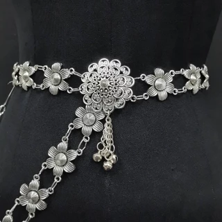 March jewelry ย้อนยุค เข็มขัด หัวเข็มขัดเงิน อุปกรณ์ เครื่องเพชรพลอย
