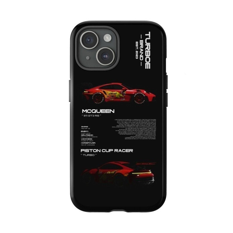 เคส iPhone ลายรถแข่งสุดเท่สร้างสรรค์สำหรับ iPhone 11PROMAX 11 12 13 PRO MAX 14PROMAX 14 15 PRO MAX XR xsmax 7plus 11Pro เปลือกฝ้าสองชั้น