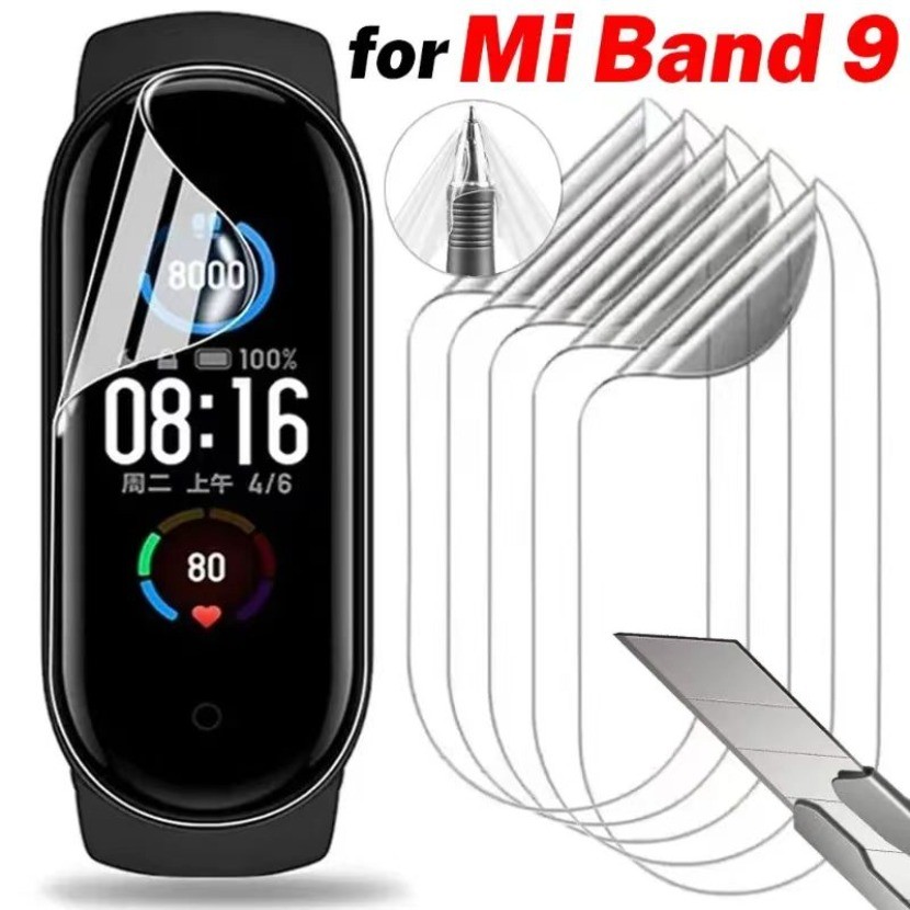 1PCS Hydrogel ฟิล์มสําหรับ Xiaomi Mi Band 10 9 8 7 ป้องกันหน้าจอฟิล์มสําหรับ Mi Band 8 MIband 7 6 5 4 3 ฟิล์มไม่ใช่แก้ว