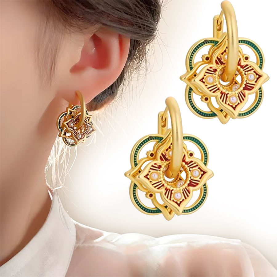 ย้อนยุคใหม่สไตล์จีนต่างหู ซอก พระราชวัง สไตล์ต่างหูแฟชั่นอินเทรนด์ออกแบบต่างหู