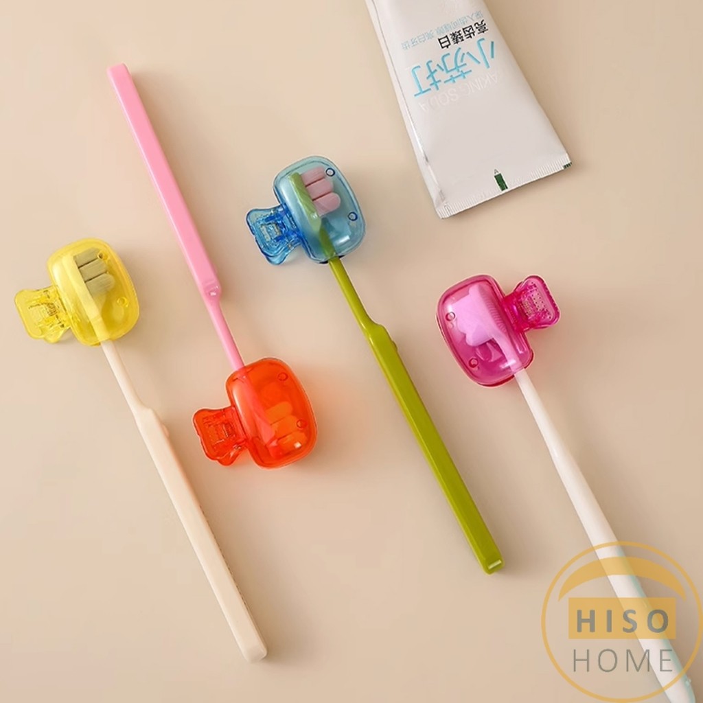 Hiso กล่องเก็บหัวแปรงสีฟัน พกพาและกะทัดรัด ใส กันฝุ่น กล่องเก็บหัวแปรงสีฟันกันน้ํา Toothbrush Head Clip - รูปที่ 6