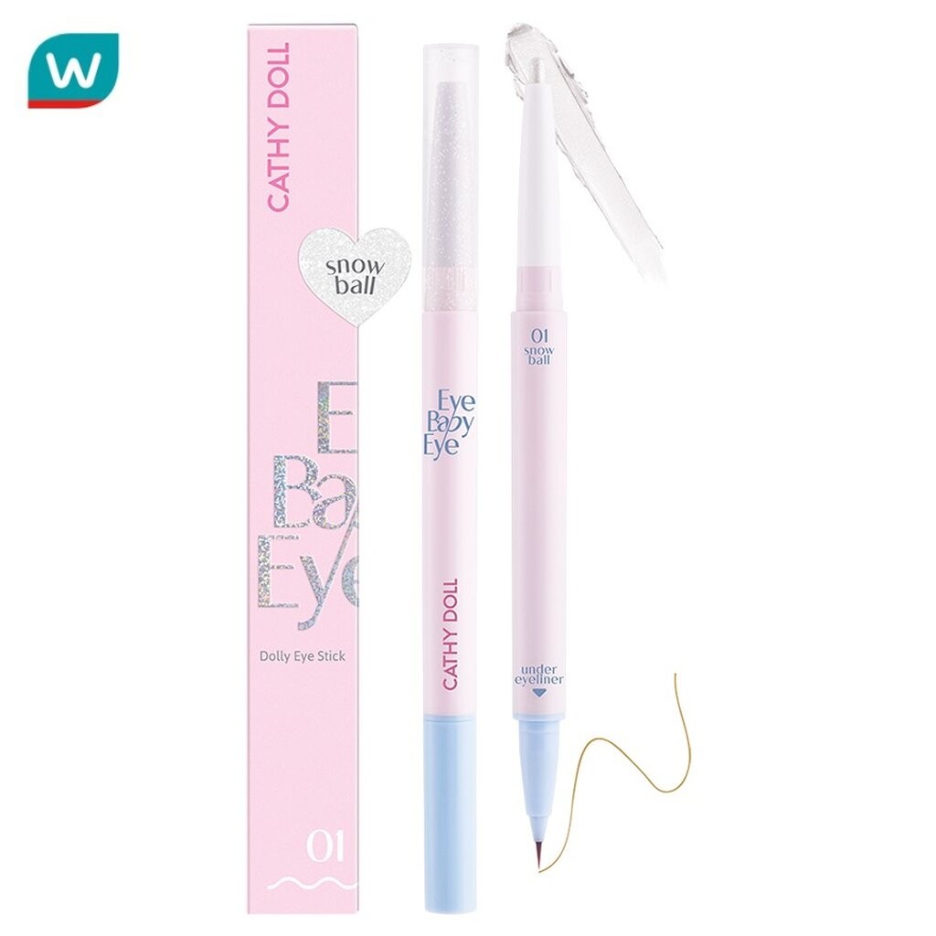 Cathy Doll เคที่ดอลล์ อายเบบี้อาย ดอลลี่ อาย สติ๊ก 0.2ก. + 0.3มล. 01 สโนว์ บอล
