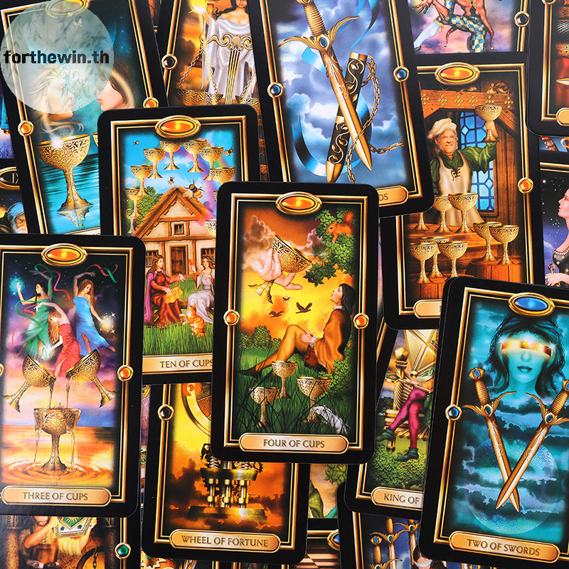 Forthewin Easy Gilded Tarot เกมกระดานภาษาอังกฤษทํานายเกม multiplayer เกม th