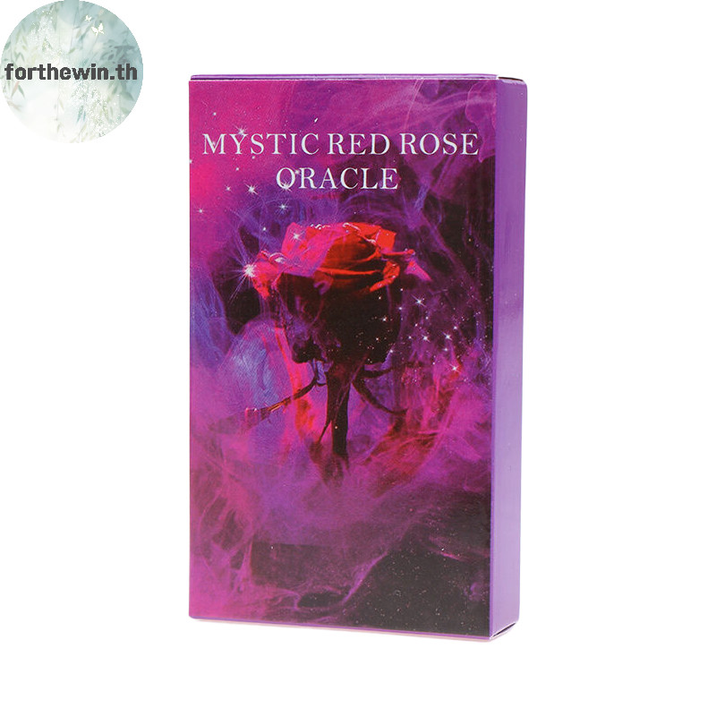 Forthewin Mystic Red Rose Oracle Deck Situations Deck ไพ่ทาโรต์ Twin Flame Oracle การ์ด Love Keywords ความหมายตารางเกม Props th