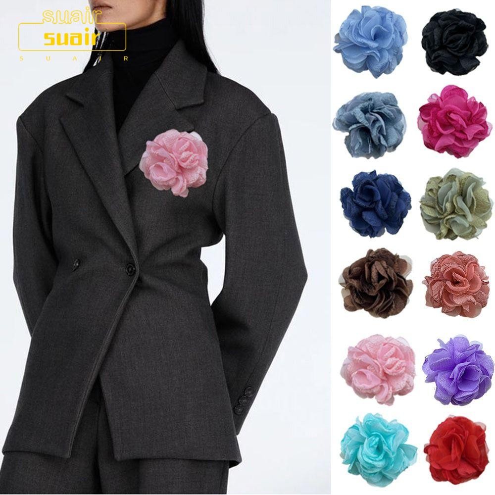 ซูร์ เสื้อยกทรง,สูทเสื้อกันหนาวเสื้อสีทึบดอกไม้ขนาดใหญ่เข็มกลัด,ผ้าอุปกรณ์ทํามือเครื่องประดับตราอุปกรณ์จัดงานแต่งงานพรรคตกแต่งขาเข็มกลัด