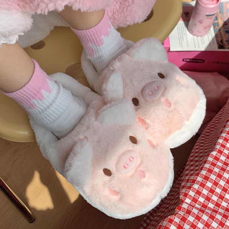 {Autumn Winter Must-Have Cotton Shoes, Cute And Warm} Ready Stock 2023 New Style Cute Piggy Furry Co