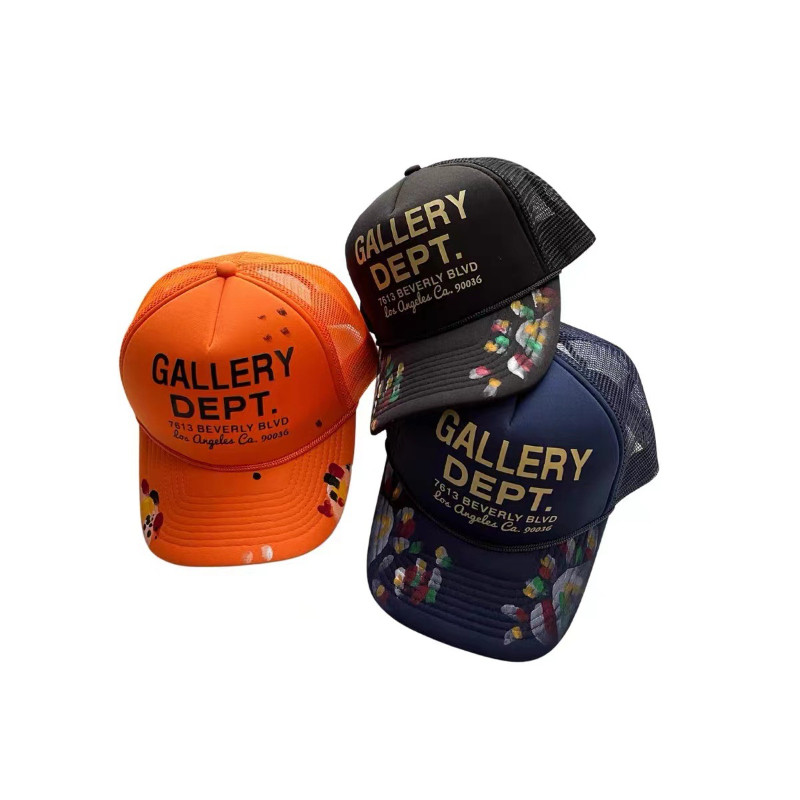 American Street Wear GALLERY DEPT Graffiti Letter เบสบอลหมวกโค้ง Brim หมวกผู้หญิง