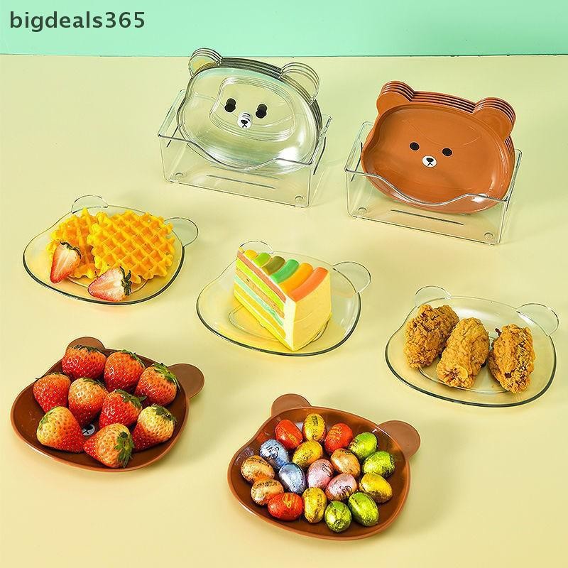 [bigdeals365] 1 ชิ้นหมีน่ารักถาดเก็บอาหารผลไม้แห้งจานขนมอาหารเรียกน้ําย่อยเสิร์ฟ Platter สําหรับปาร์ตี้ขนมขนมถั่วจานสต็อกใหม่
