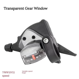OUTO จักรยาน Shifter, 7/8/9/10/11Speed Universal จักรยานเสือภูเขา Shifter, ทนทานซ้ายขวา Thumb Shifter Lever MTB