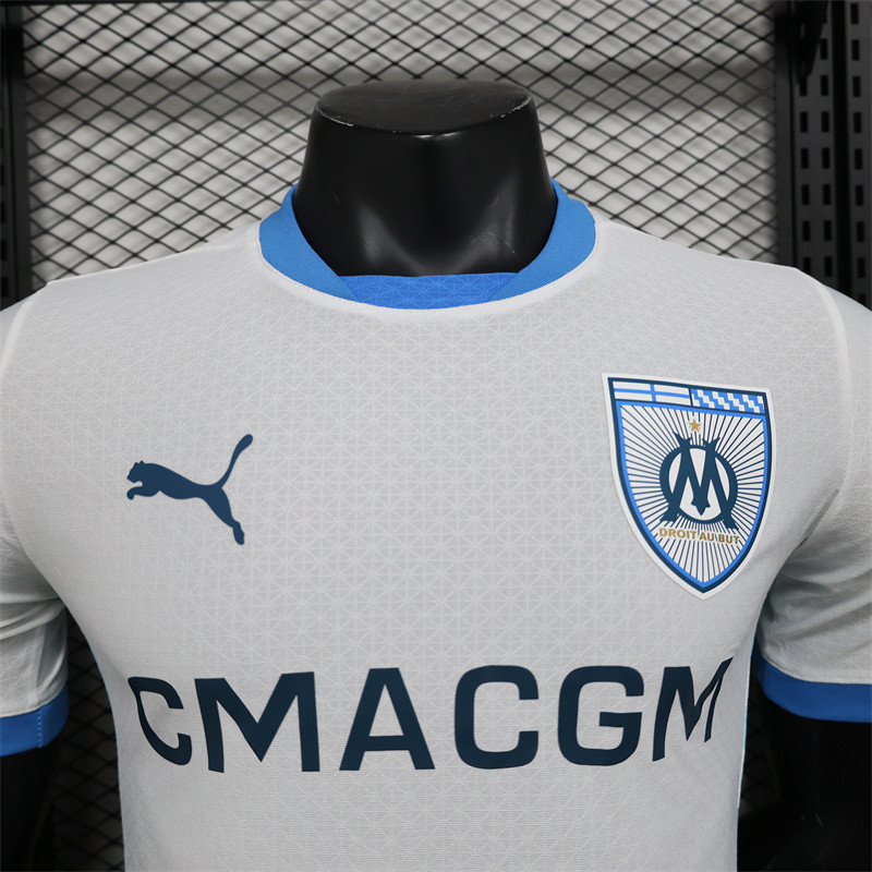 Player Issue 24/25 OM Home Football Jersey and T-shirt S-2XL,สามารถเพิ่มชื่อและหมายเลขของคุณได้